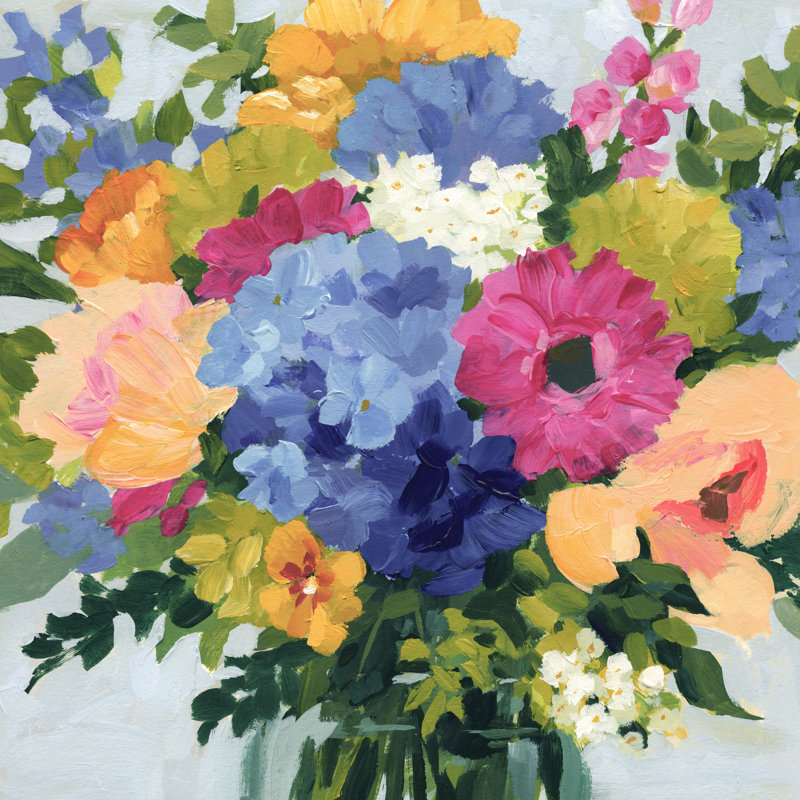 Leenora «Blooming Brightly II» par Victoria Barnes, H 12 po x l 12 po