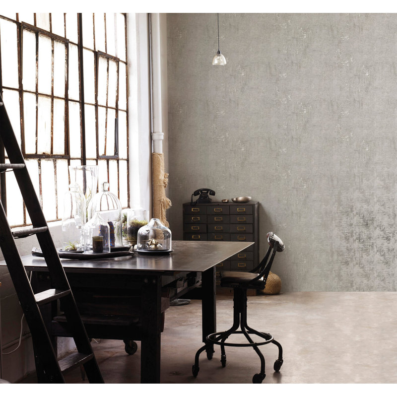 Lustre Metallic Distressed Wallpaper Roll, Gold