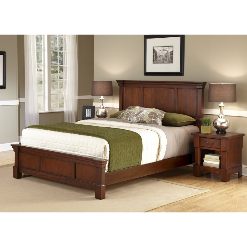2 Piece Bedroom Set, Rustic Cherry, Queen