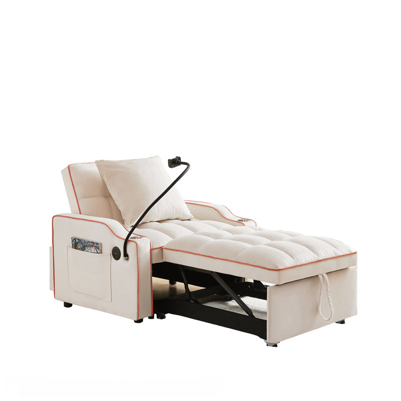 36.04" Convertible Sofa Bed, Beige
