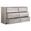 Commode 6 tiroirs avec grands tiroirs en tissu, gris-1055709797