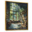 Bibliothèque verte et brune, Quiet Haven II - Art encadré avec bibliothèque-1638580961-1638580964