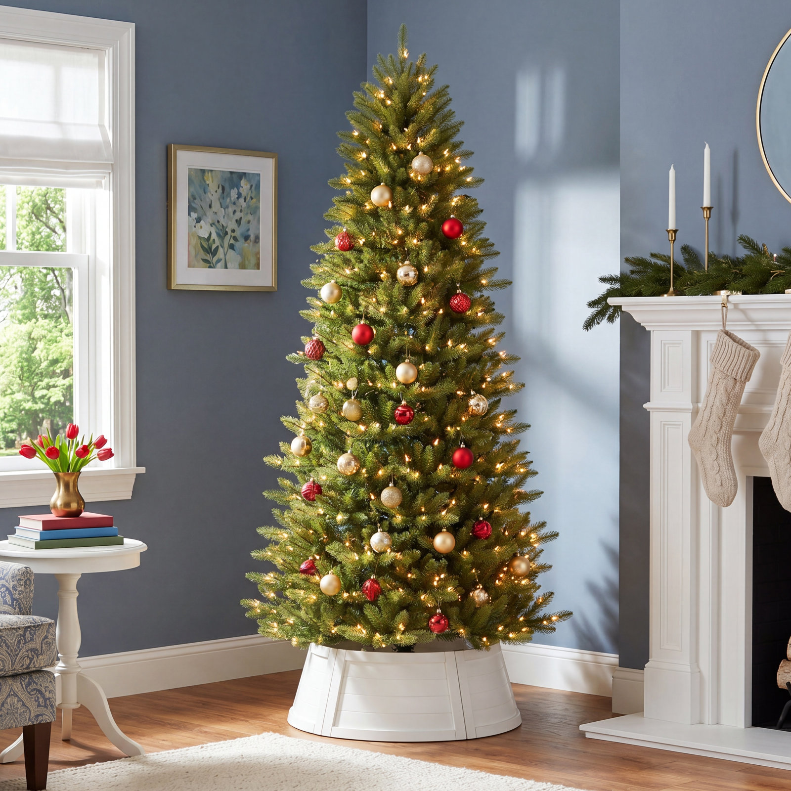 Guindin 10' Lighted Artificial Christmas Tree