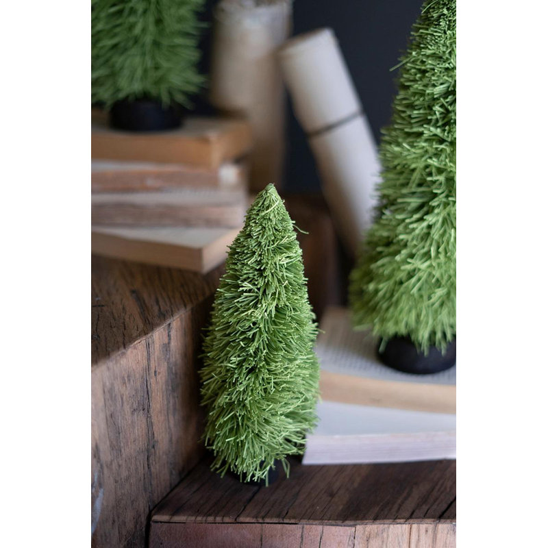 Bright Green Tabletop Christmas Tree Set of 3
