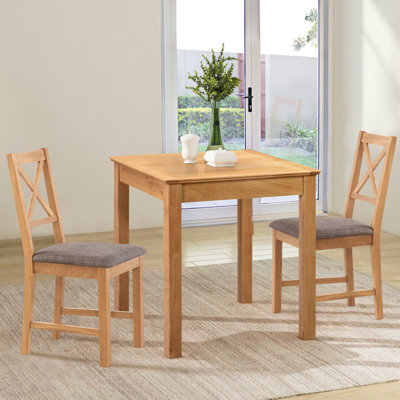 2 -Person Oak Solid Wood Dining Set