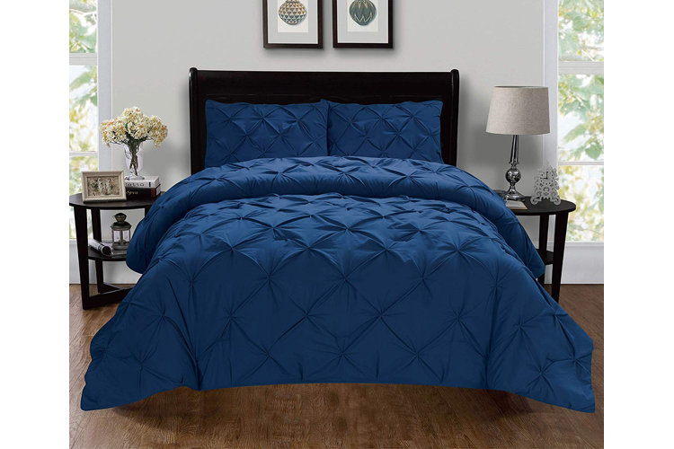 Light-Weight Microfiber Duvet Cover Set with Snap Buttons - King, Spa Blue  