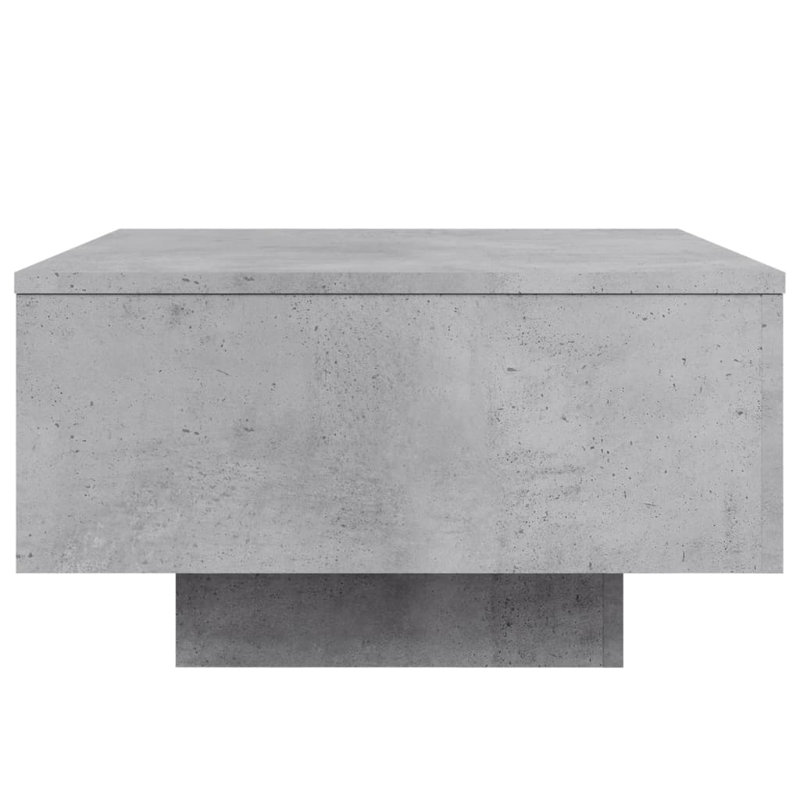  Coffee Table Concrete Grey Engineered Wood Compact Durable, Concrete Gray, 12.2" H x 21.65" L x 21.65" W