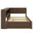 Elegant Full-Size Wooden Daybed Featuring Built-In Shelves USB Ports Soft LED Lighting And Convenient Pull-Out Trundle-436353077