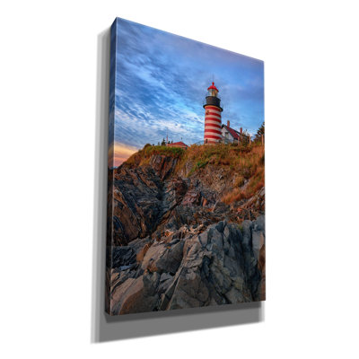 Reproduction d'art sur toile, "Morning Morning At West Quoddy Head" par Rick Berk