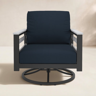 Townsend Sunbrella® Metal Swivel Patio Rocking Chair