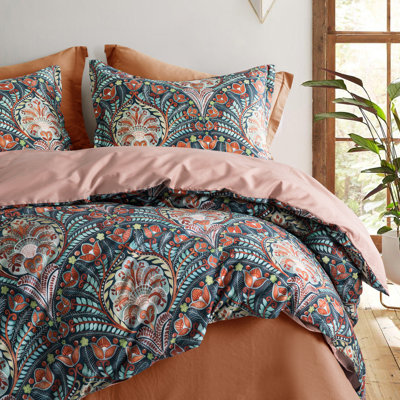 Bohemian Sateen Damask Duvet Cover