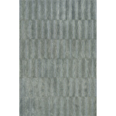  Starke Checked Wool Area Rug