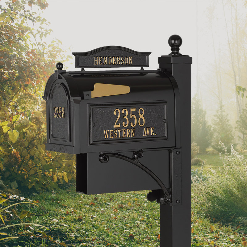 Ultimate Post Mounted Mailbox, Black, Yes