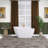 59" Glossy White Acrylic Freestanding Soaking Bathtub