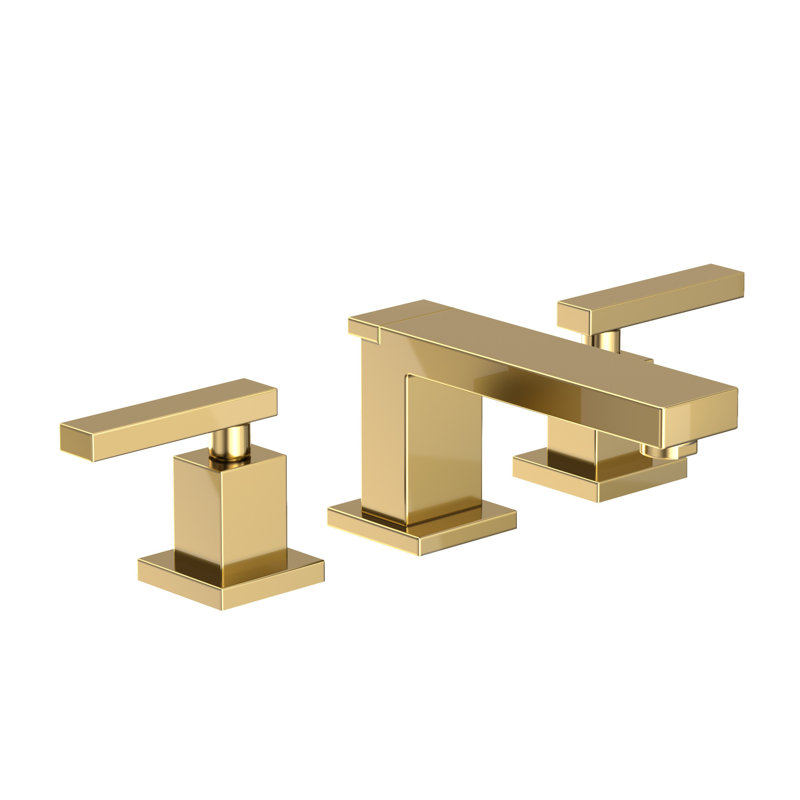Skylar Widespread Bathroom Faucet with Drain Assembly, Forever Brass