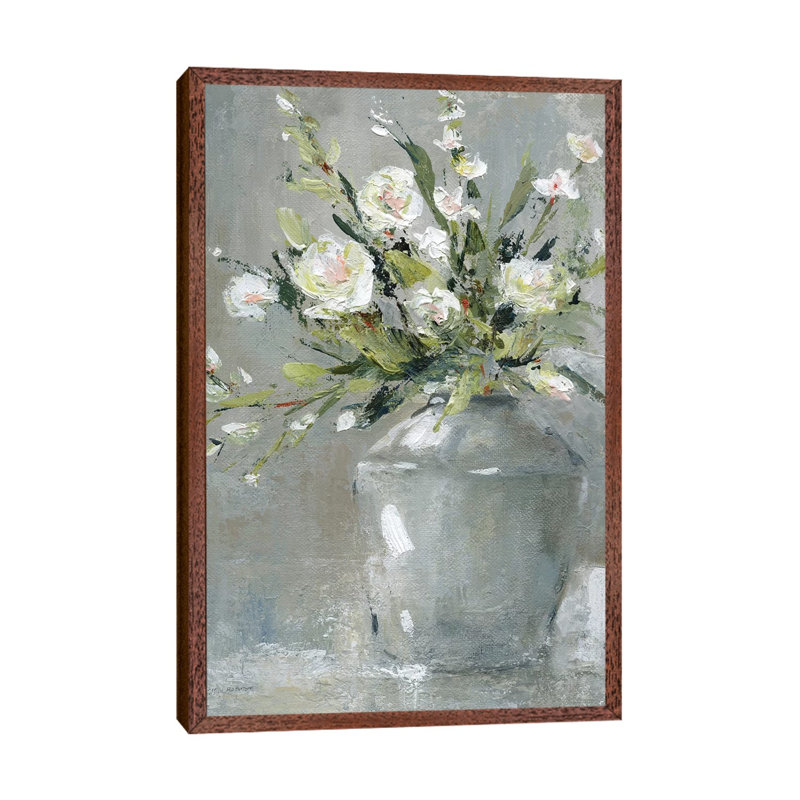 Country Bouquet II by Carol Robinson - Painting on Canvas, 152.5 cm H x 101.5 cm W, Brown Framed