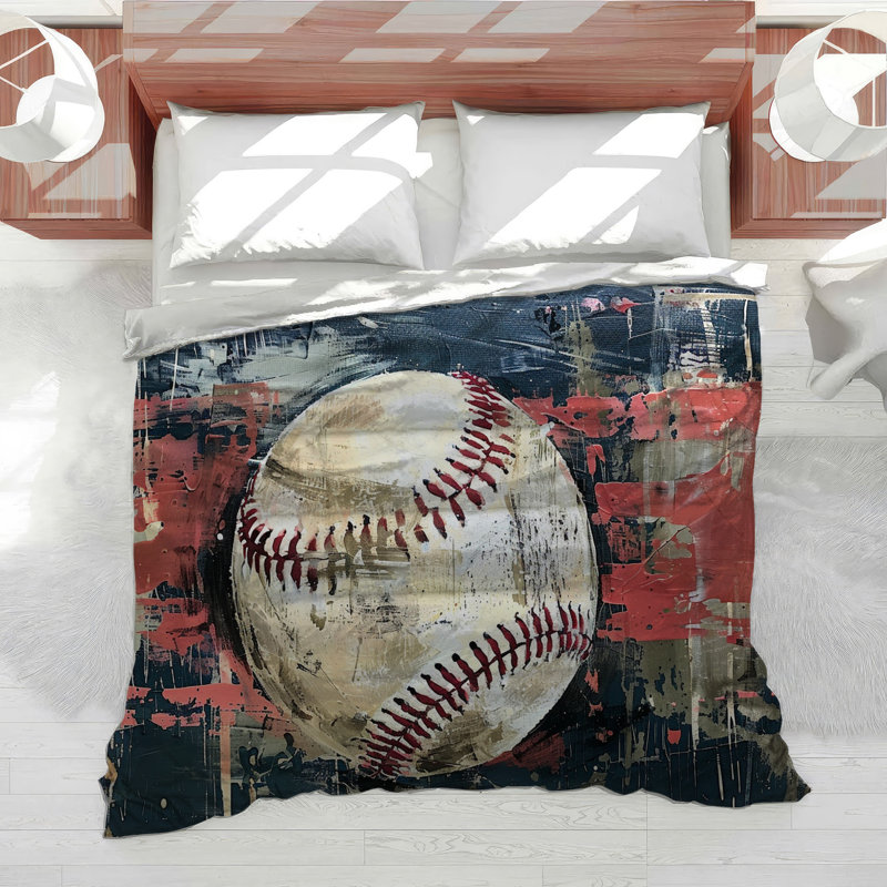 Blend Baseball Machine Printed Duvet Cover, Twin Duvet Cover