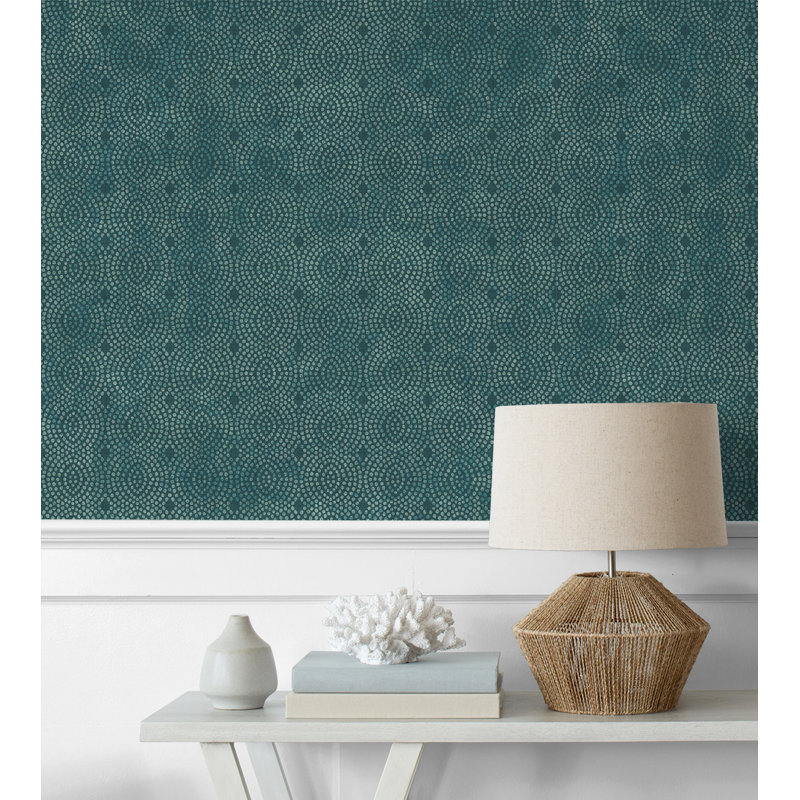Calline Abstract Roll, Metallic Dark Teal