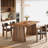 63" Solid Wood Dining Table, Farmhouse Kitchen Table for 4-6 People