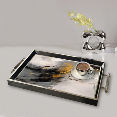Élégant plateau en verre de 19,7 po x 11,4 po x 1,4 po | Fabrication 100% verre durable | Facile à nettoyer avec un chiffon humide | Idéal pour le service, la présentation décorative et l'organisation | Ajout élégant à la décoration intérieure