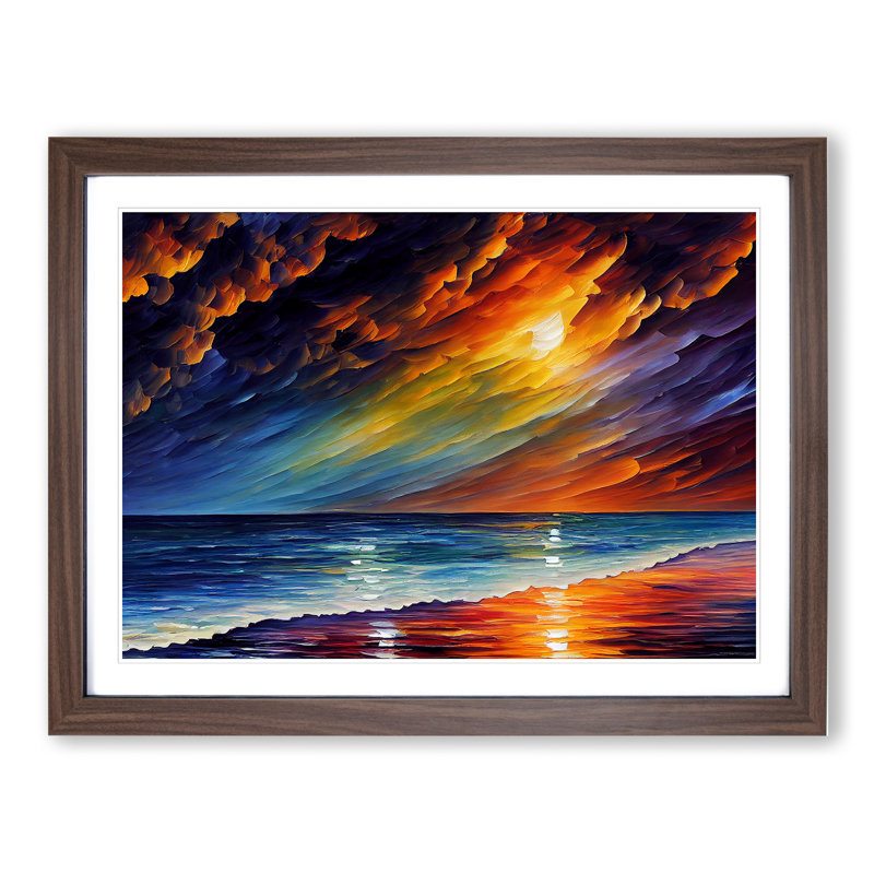 Dazzling Ocean Beach Vol.3 - Framed Print, Walnut Framed, 25cm H x 34cm W x 2cm D
