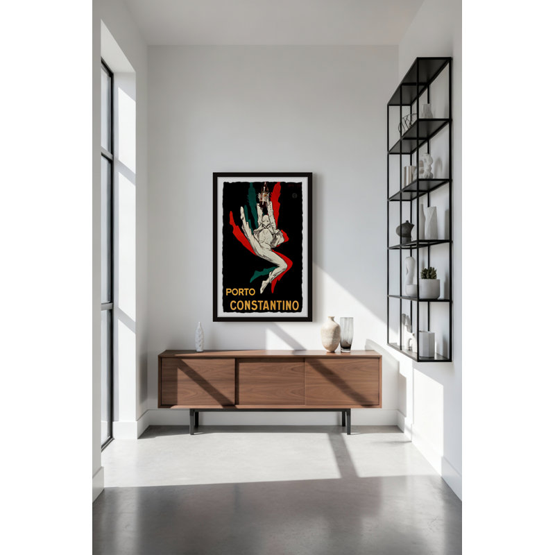 "Porto Constantino", reproduction encadrée, H 18 po x l 12 po