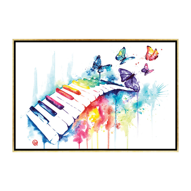 «Take Me Away» par Lisa Whitehouse - impression d'art graphique, H 40 po x l 60 po x 1,5 po, Toile encadrée d'or