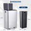 Stainless Steel Step On Multi-Compartment Rubbish & Recycling Bin - 16L-243601936