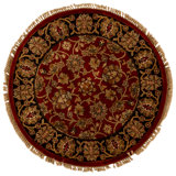 High-Quality Hand-Knotted Red And Black Area Rug