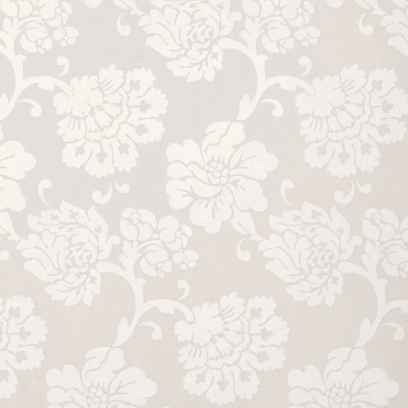 Albero Floreale Damask Wallpaper, Gray