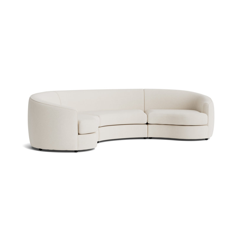 Giselle 3-Piece Sectional, Performance Velvet - Graphite