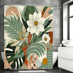 Shower Curtains with Hooks Included