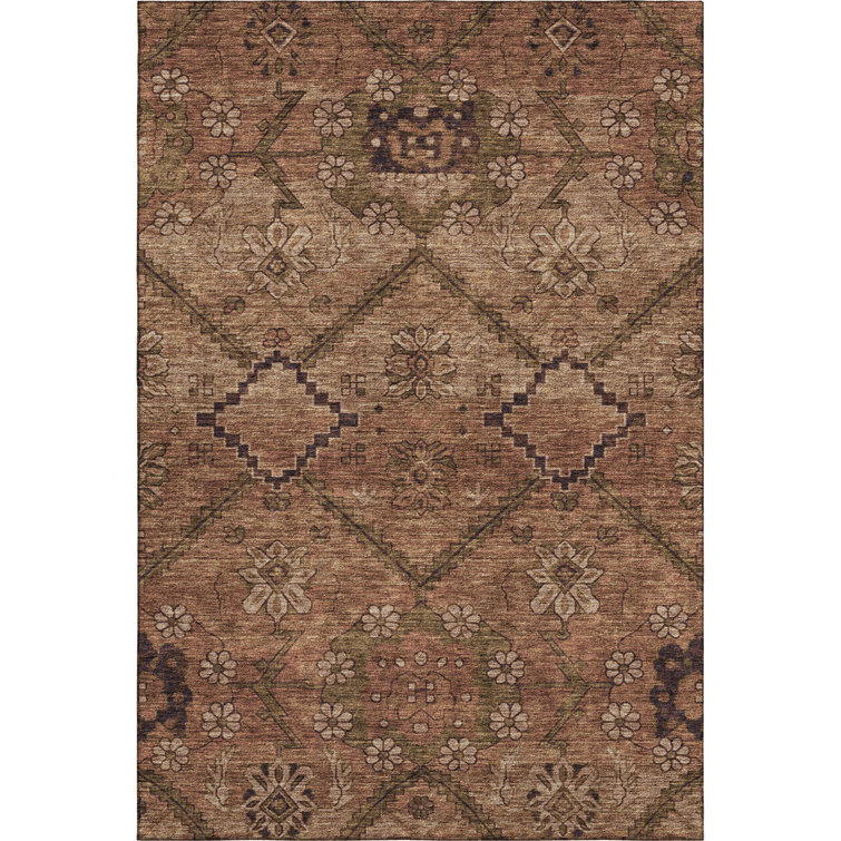 Premium Machine Washable Prisco Paprika Rug