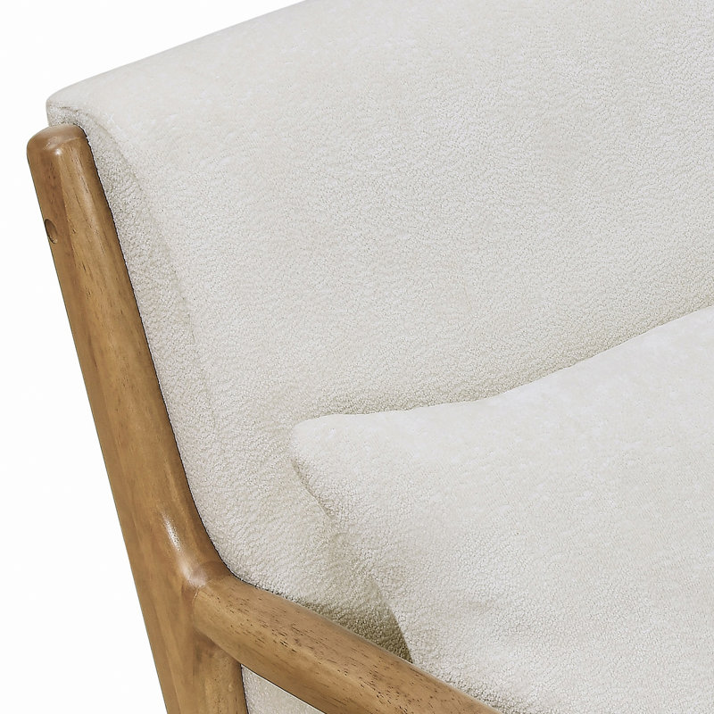 Chaise d'appoint avec coussin lombaire amovible, Brun