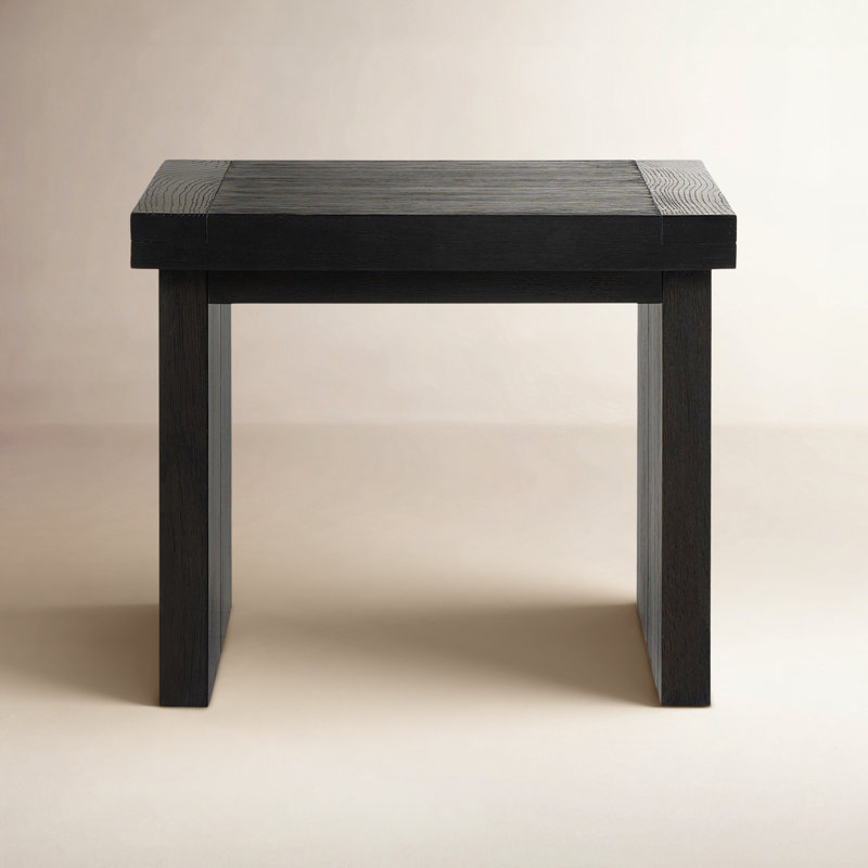 Nemo Solid Wood End Table, Worn Oak Veneer