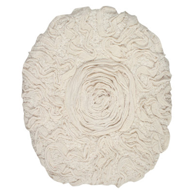 Franciska 100% Cotton Machine Washable Toilet Lid Cover - 18"x18"