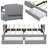 Twin XL to King Convertible Daybed with Storage Drawers & LED Lights - Upholstered Linen Fabric, Solid Wood+MDF Frame, No Box Spring Needed (300-500 lb Capacity)-1606973363