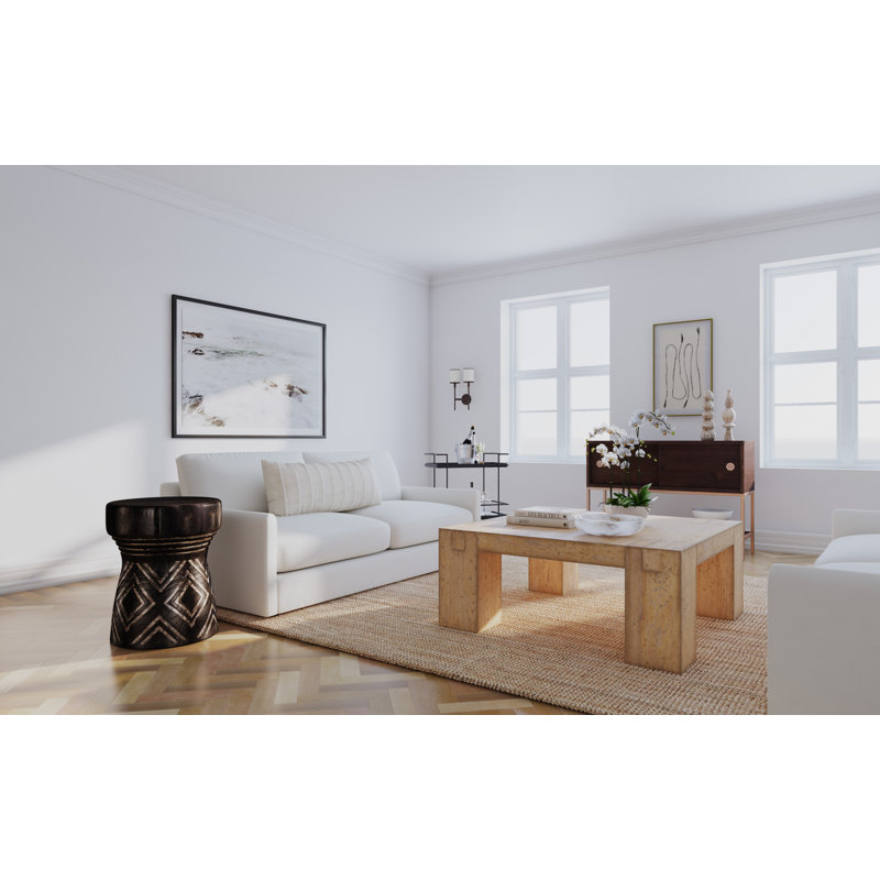 Chiseling Solid Wood Cocktail Table