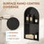 Niche de douche arquée 12 "x 24" en acier inoxydable avec tablettes doubles-1948011227