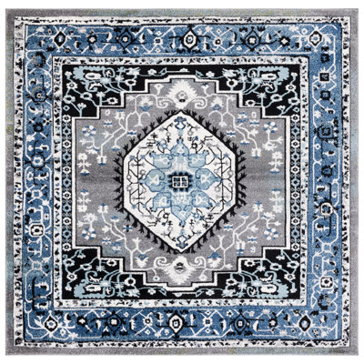 Evanoff Oriental Blue/Gray Area Rug