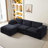 Modular Boneless Sectional Sofa, No-assembly Sectional/corner Couch, Chenille-2137787696-2137687550