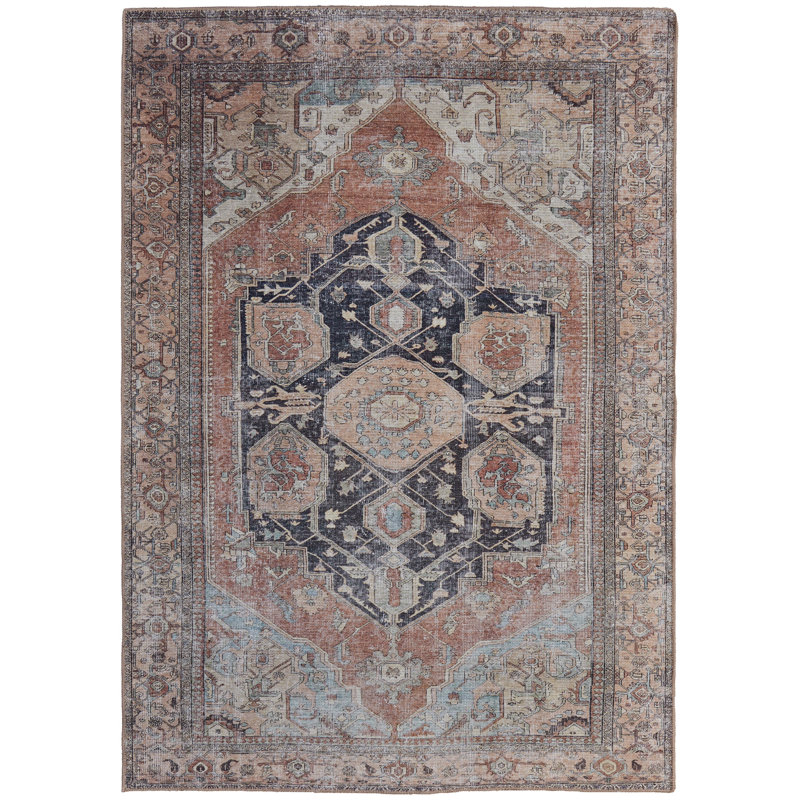 Landwehr Washable Oriental Indoor Rug, Rectangle 5'3" x 7'6"