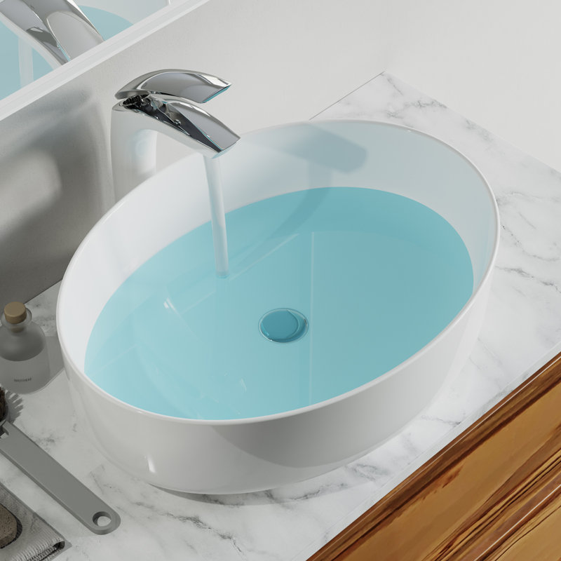Dowell Ceramic Oval Vessel Sink