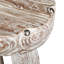 Nordic Driftwood Stool ~ With its weathered whitewash finish and sculptural form, this 100% reclaimed bleached wood stool evokes the raw beauty of coastal driftwood and Scandinavian minimalism.
