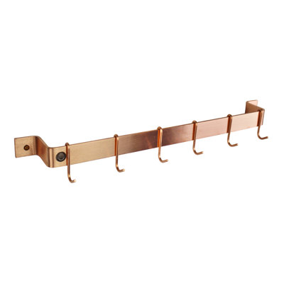 Handcrafted Easy Mount Wall Rack with 6 Hooks