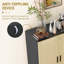 Buffet buffet, armoire de cuisine, armoire à café avec 2 portes en rotin-928928264