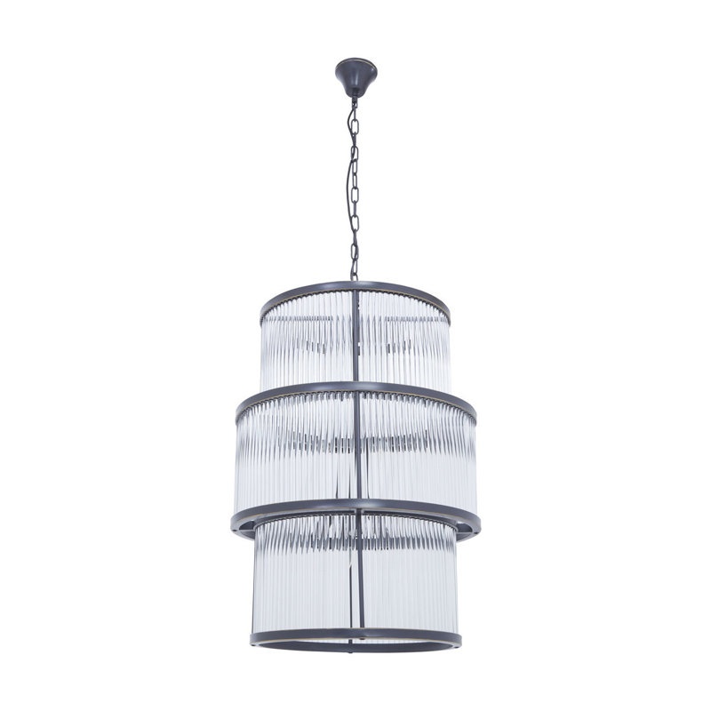 Conerly 12 - Light Drum Chandelier, Black