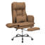 Height-Adjustable Reclining Swivel Office Chair with Footrest