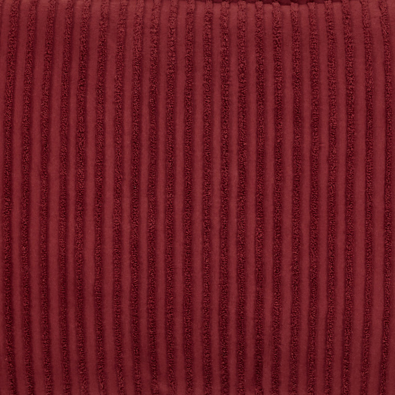Housse de coussin 100% coton Jullian, Taie décorative européenne, Bourgogne