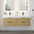Livia 60" Wall-mounted Double Bathroom Vanity with White Artificial Drop-in Sink without Mirror